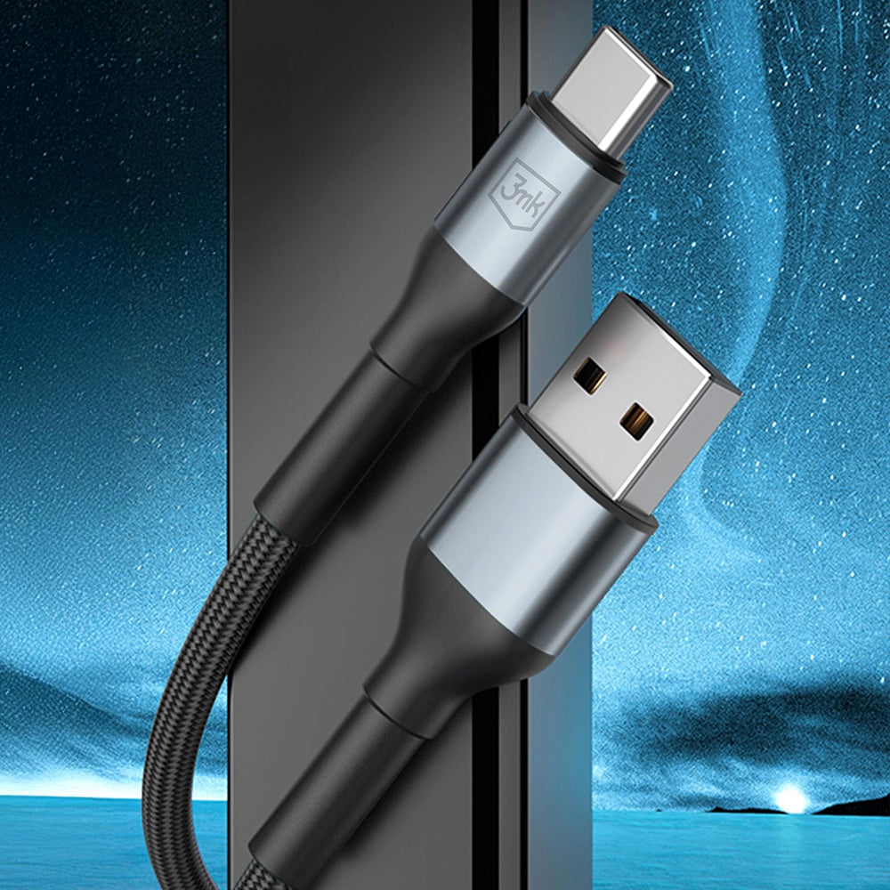 Cavo Dati e Ricarica USB-A - USB-C 3MK Hyper N, 18W, 2m, Nero