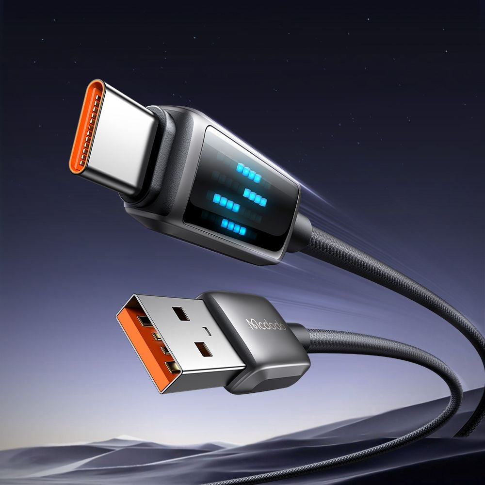 Cavo Dati e Ricarica USB-A - USB-C McDodo CA-2350 Display, 100W, 1.2m, Nero