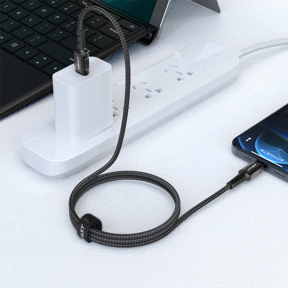 Cavo Dati e Ricarica USB-C - Lightning Acefast C1-01, 30W, 1.2m, Nero