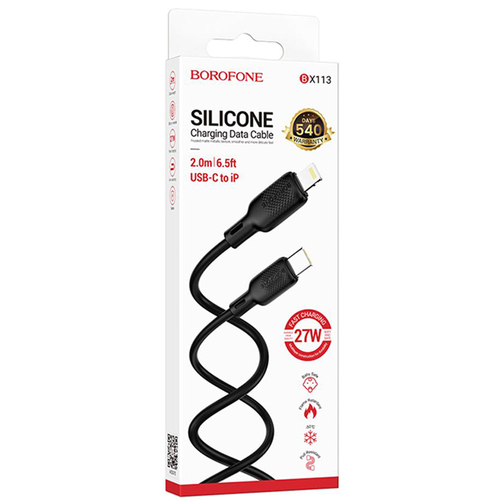 Cavo Dati e Ricarica USB-C - Lightning Borofone BX113 Lenny, 27W, 2m, Nero