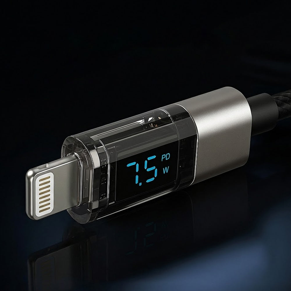 Cavo Dati e Ricarica USB-C - Lightning Lito LD09CL Display, 36W, 1.2m, Nero