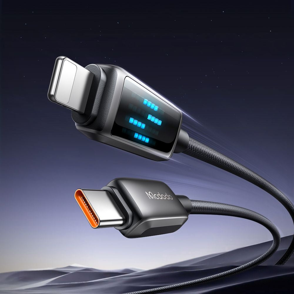 Cavo Dati e Ricarica USB-C - Lightning McDodo CA-2630 Display, 36W, 1.2m, Nero