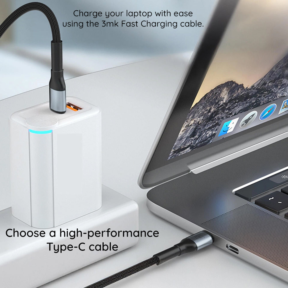 Cavo Dati e Ricarica USB-C - USB-C 3MK Hyper N Thunderbolt 4, 240W, 1m, Nero
