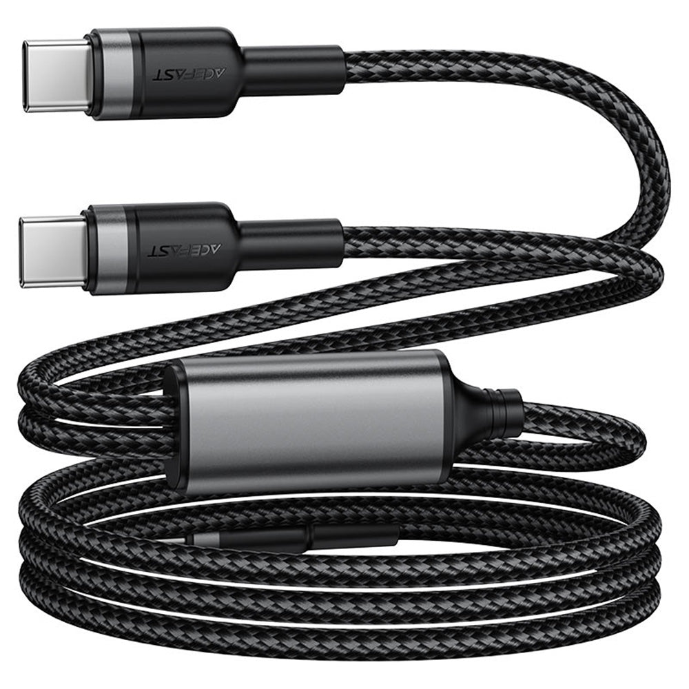 Cavo Dati e Ricarica USB-C - 2 x USB-C Acefast C22-02, 100W, 1.25m, Nero