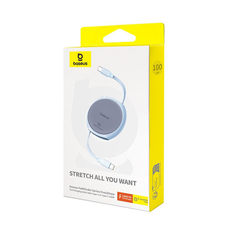 Cavo Dati e Ricarica USB-C - USB-C Baseus Pathfinder Retrattile, 100W, 1m, Blu P10368400311-00