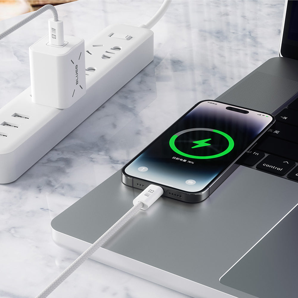 Cavo Dati e Ricarica USB-C - USB-C Blueo, 100W, 1.2m, Bianco