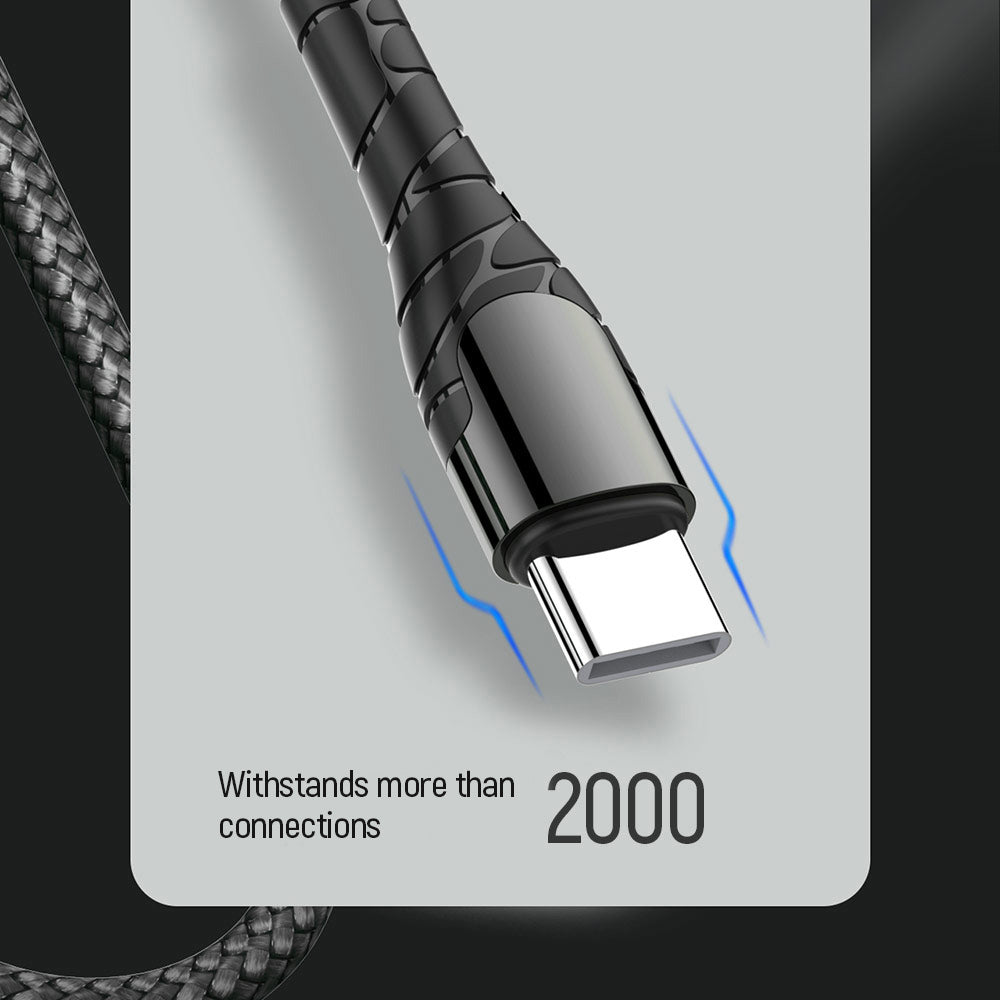 USB-C Data and Charging Cable - USB-C ColorWay CW-CBPDCC040, 65W, 1m, Gray