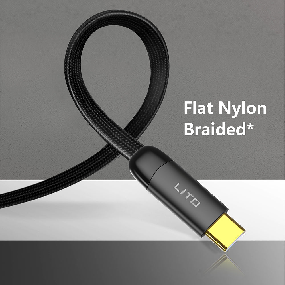 Cavo Dati e Ricarica USB-C - USB-C Lito LD11CC, 60W, 1m, Nero