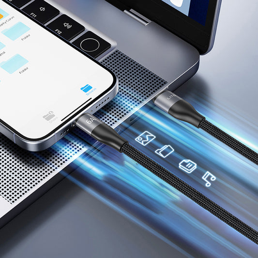 Cavo Dati e Ricarica USB-C - USB-C Lito LD25CC, 100W, 2m, Grigio