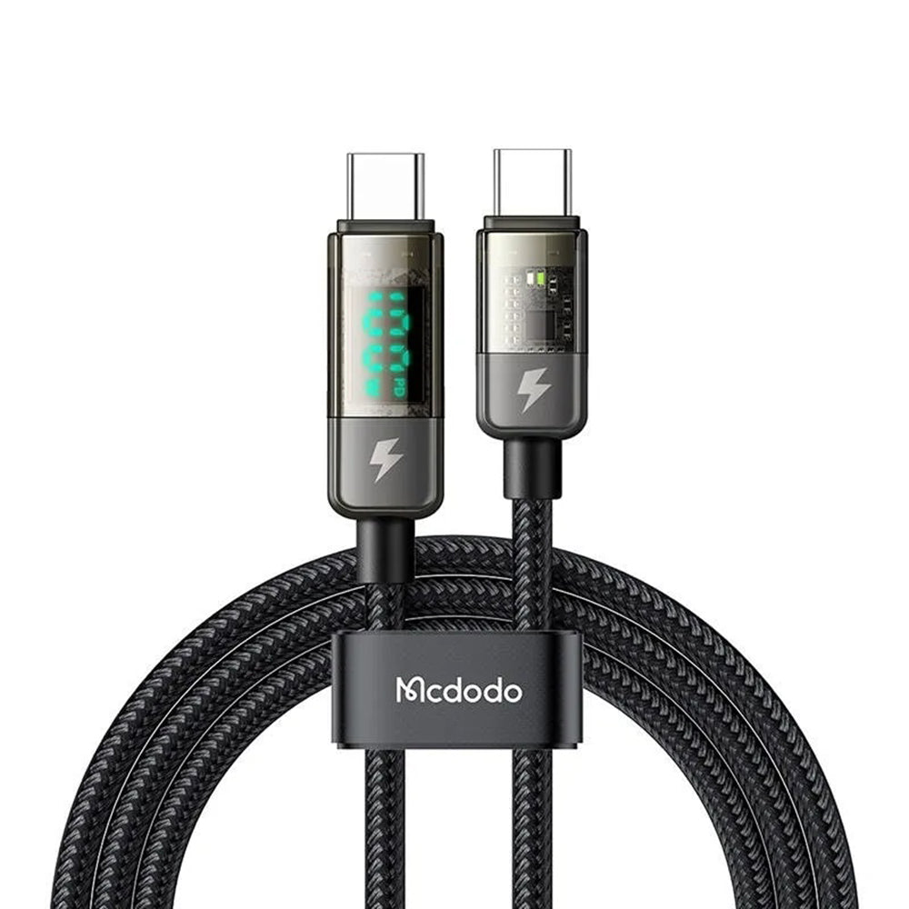 Cavo Dati e Ricarica USB-C - USB-C McDodo CA-3610 Display Auto Power Off, 100W, 1.2m, Nero