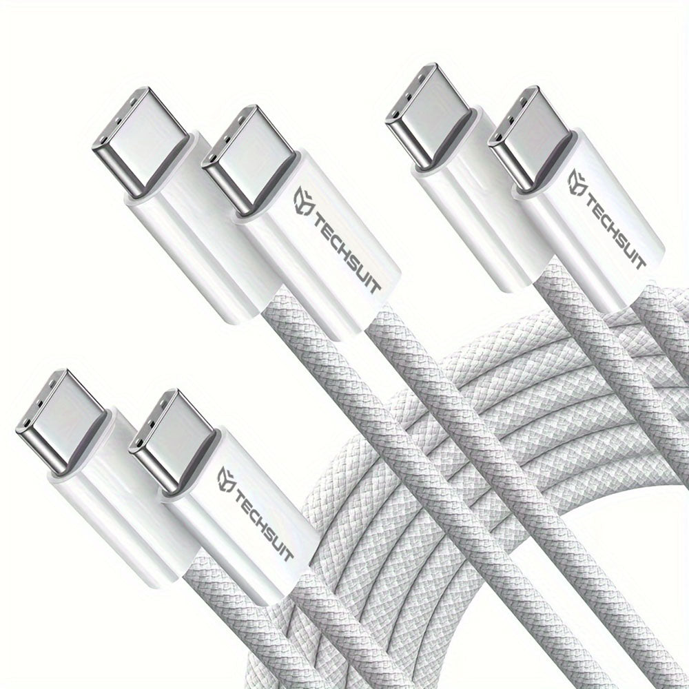 USB-C Data and Charging Cable - USB-C Techsuit PCB114D, 60W, 1m, Yellow
