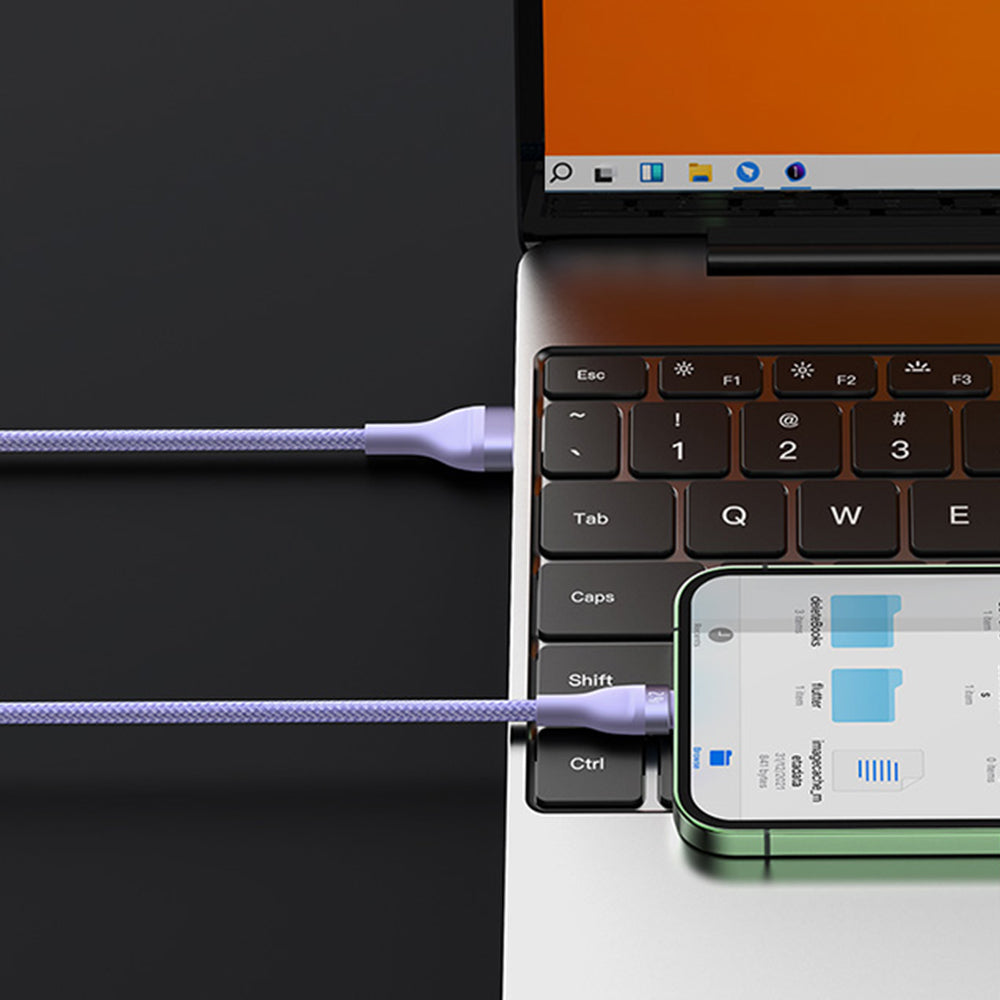 Cavo di Ricarica USB-A - Lightning / microUSB / USB-C Baseus Flash Series II 3in1, 66W, 1.2m, Viola CASS040005