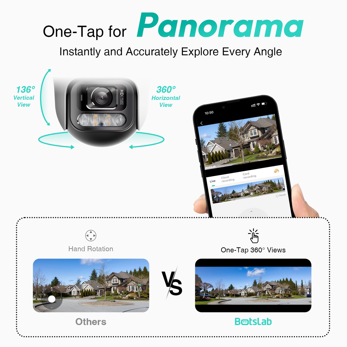 Telecamera di sorveglianza Botslab W311, Wi-Fi, 2K, IP66, per esterni