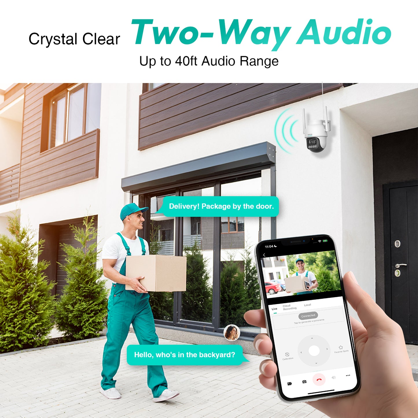 Telecamera di sorveglianza Botslab W311, Wi-Fi, 2K, IP66, per esterni