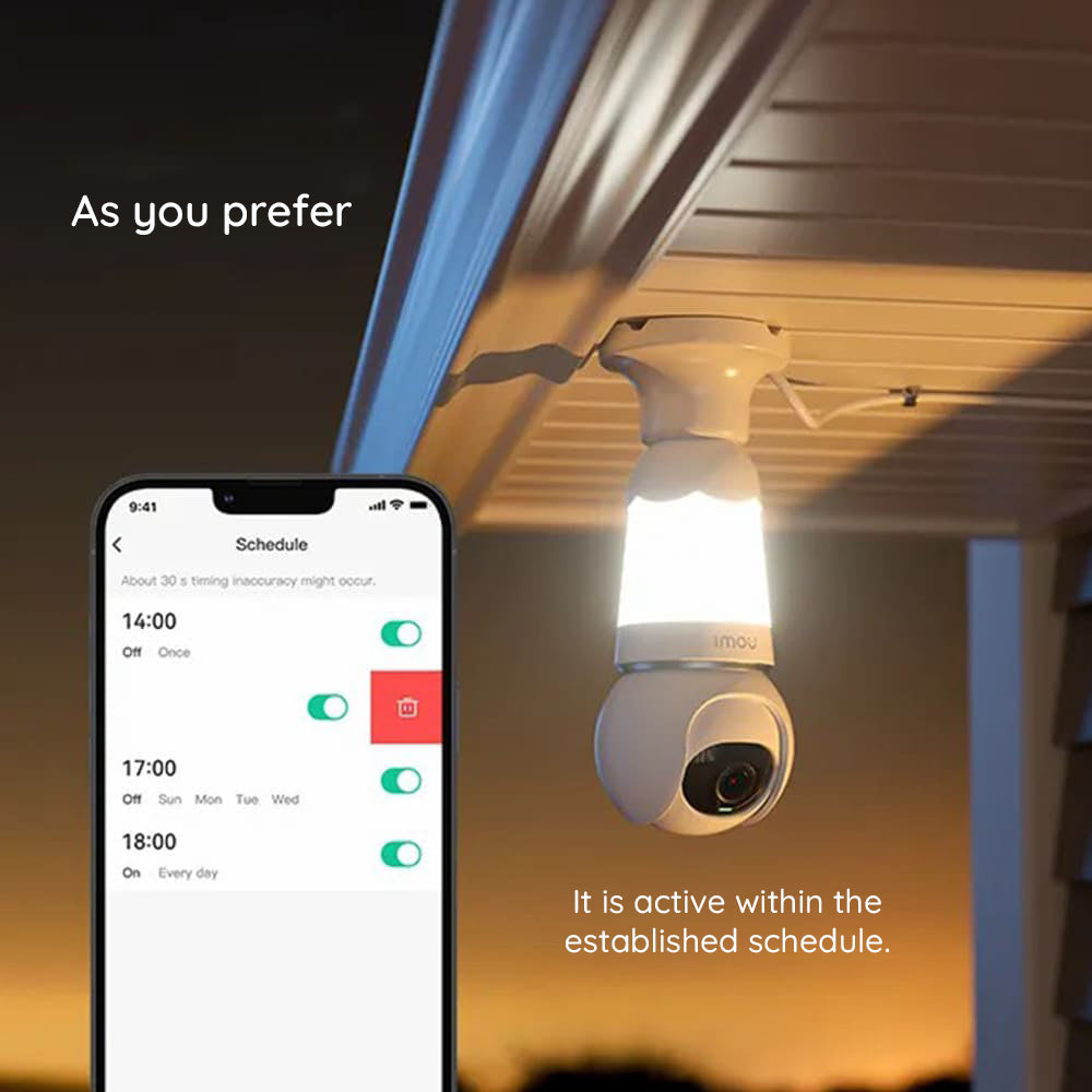 Telecamera di Sorveglianza Imou Bulb, Wi-Fi, 2K, Interno IPC-S6DP-5M0WEB-E27