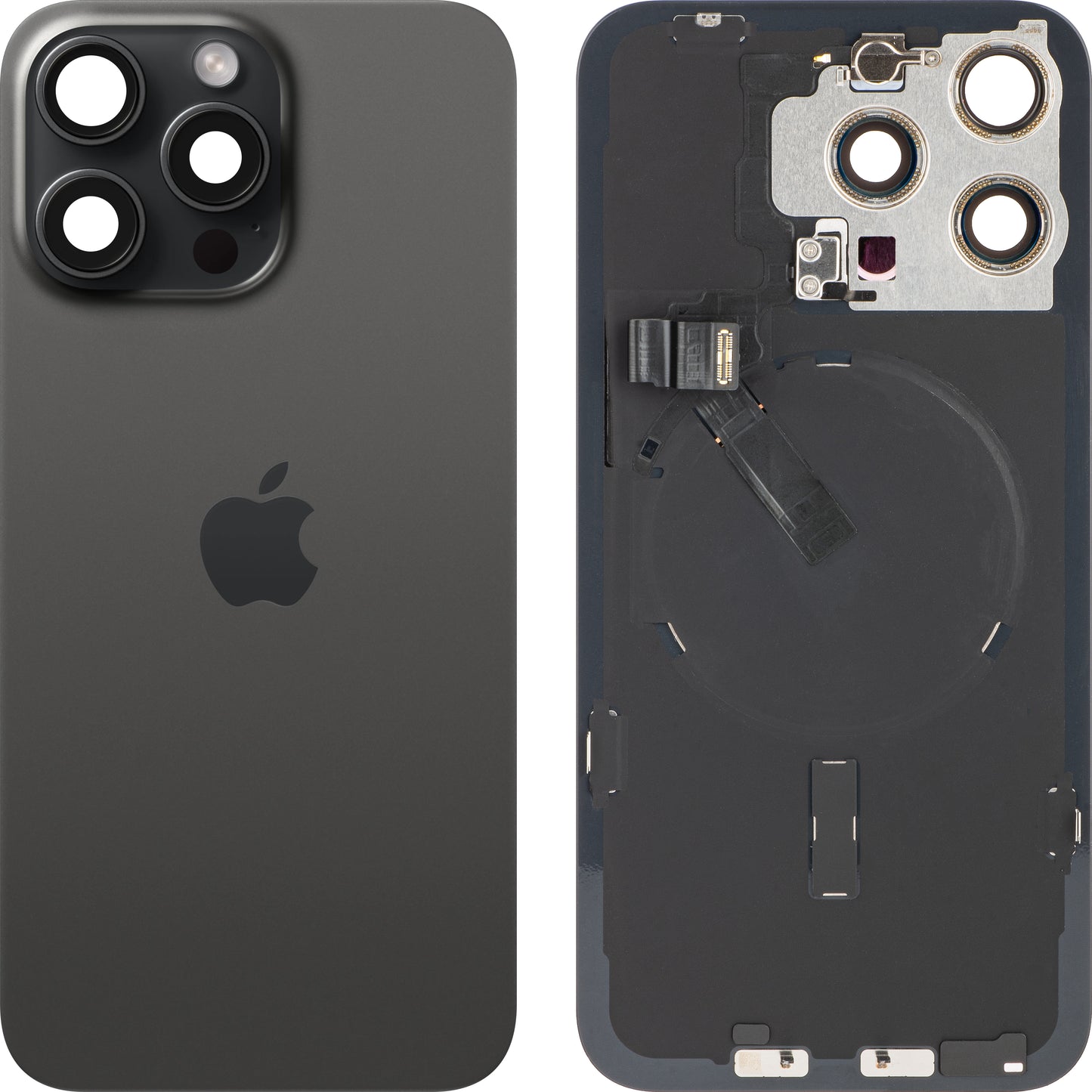 Coperchio Batteria Apple iPhone 15 Pro Max, Nero (Titanio Nero), Swap