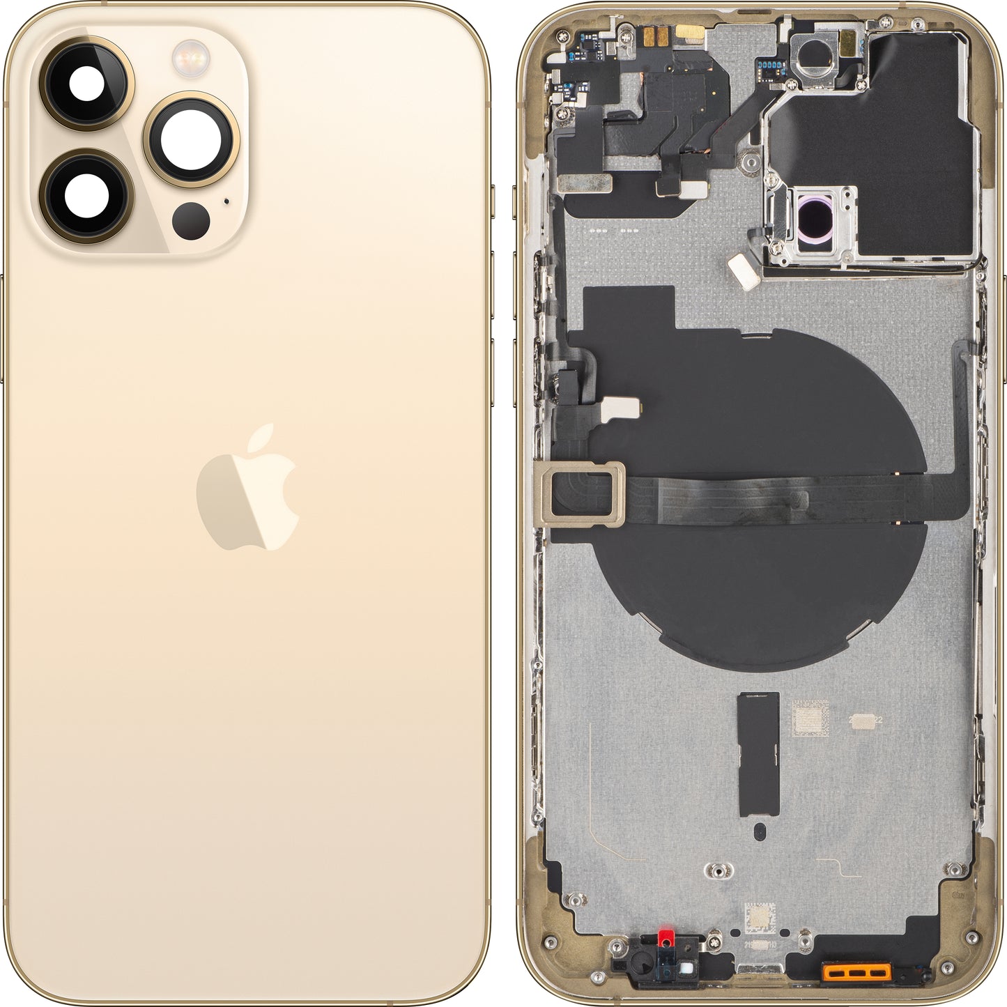 Apple iPhone 13 Pro Max Battery Cover, With Half Case, Gold, Swap