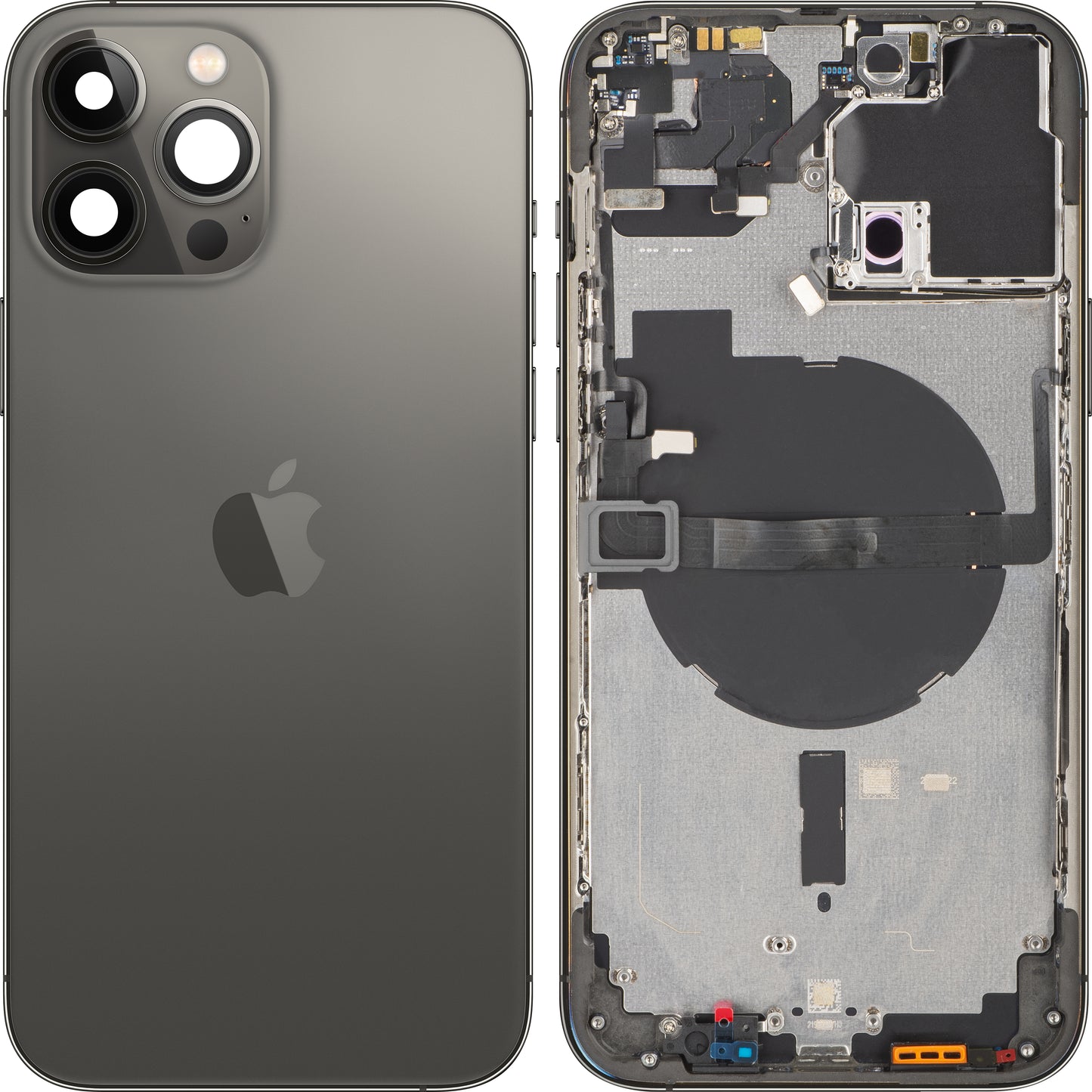 Apple iPhone 13 Pro Max Battery Cover, With Half Case, Black (Graphite), Swap