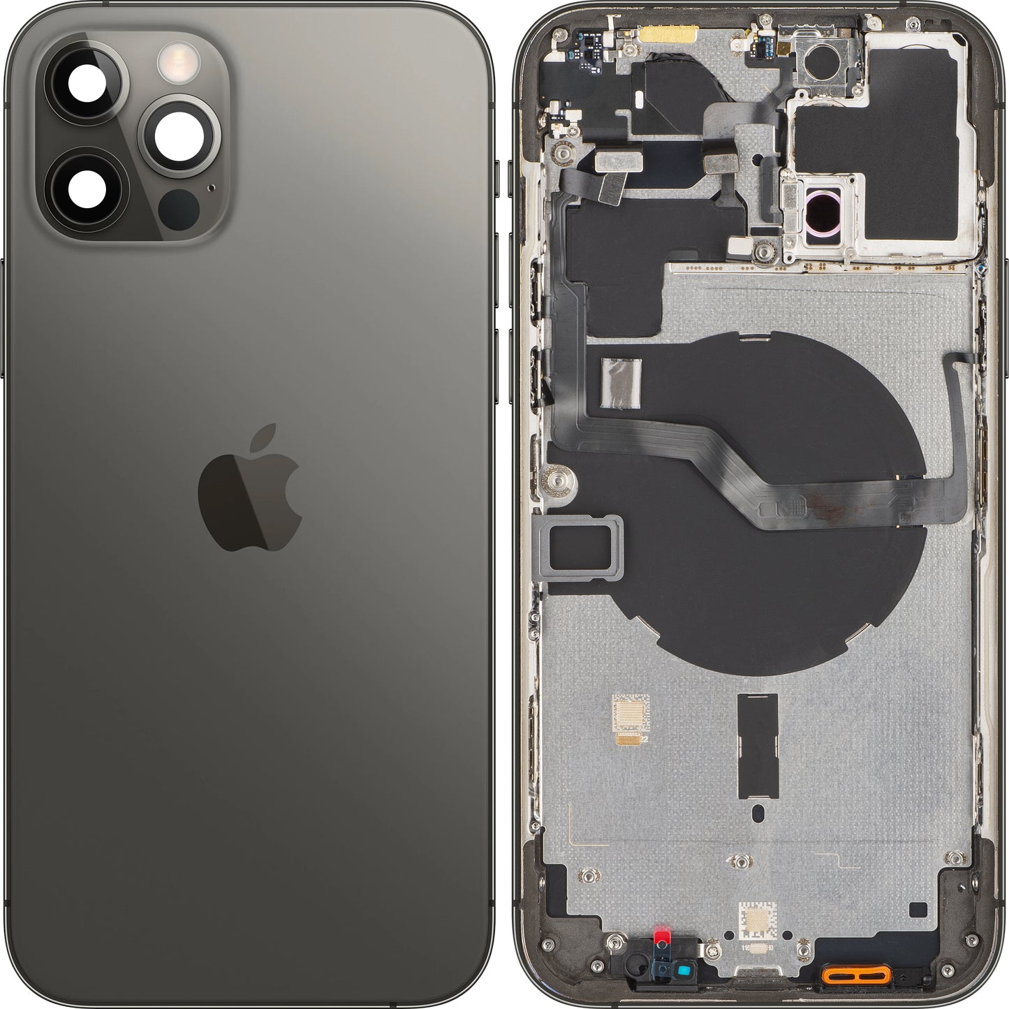 Apple iPhone 12 Pro Max Battery Cover, With Half Case, Black (Graphite), Swap