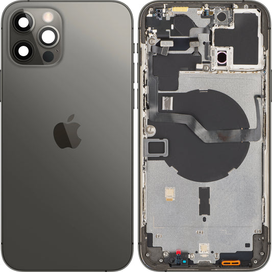 Cover per batteria Apple iPhone 12 Pro Max, con mezza custodia, nero (grafite), Swap