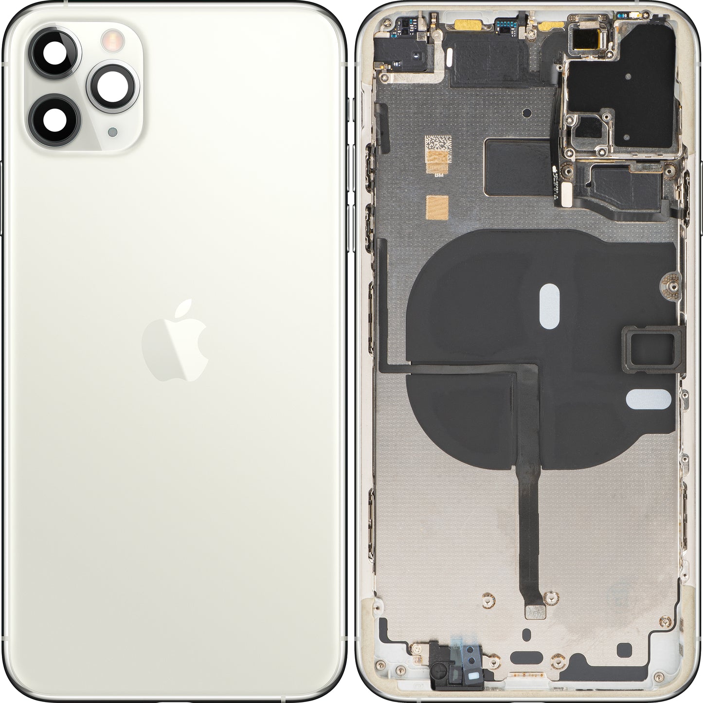 Copertura della batteria di Apple iPhone 11 Pro Max, con custodia centrale, argento, scambio