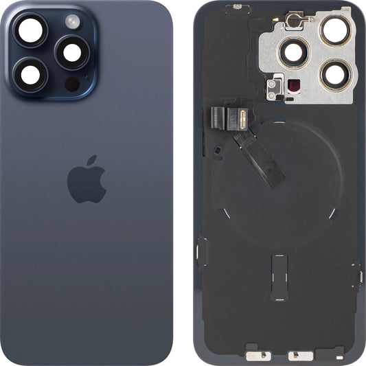 Cover per batteria Apple iPhone 15 Pro Max, blu (blu titanio), Swap