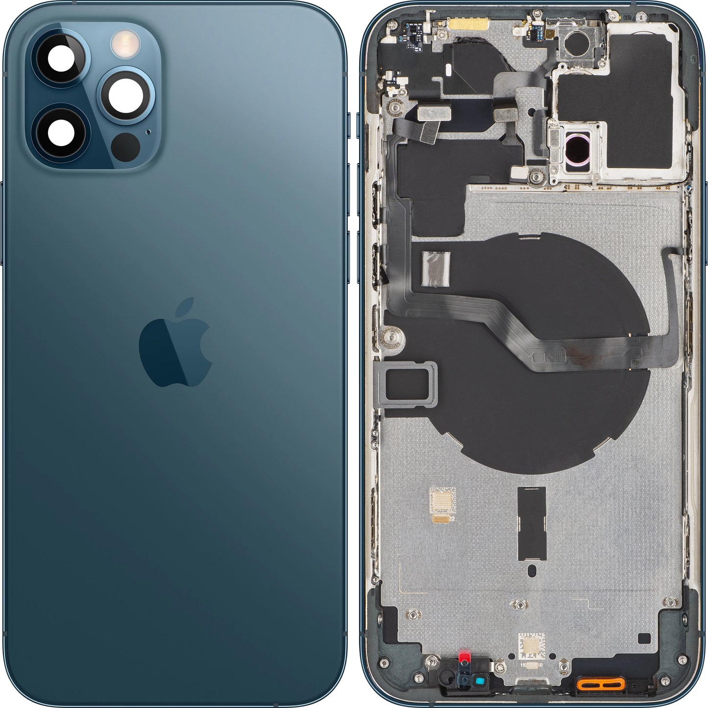 Apple iPhone 12 Pro Max Battery Cover, con mezza custodia, blu (Pacific Blue), Swap