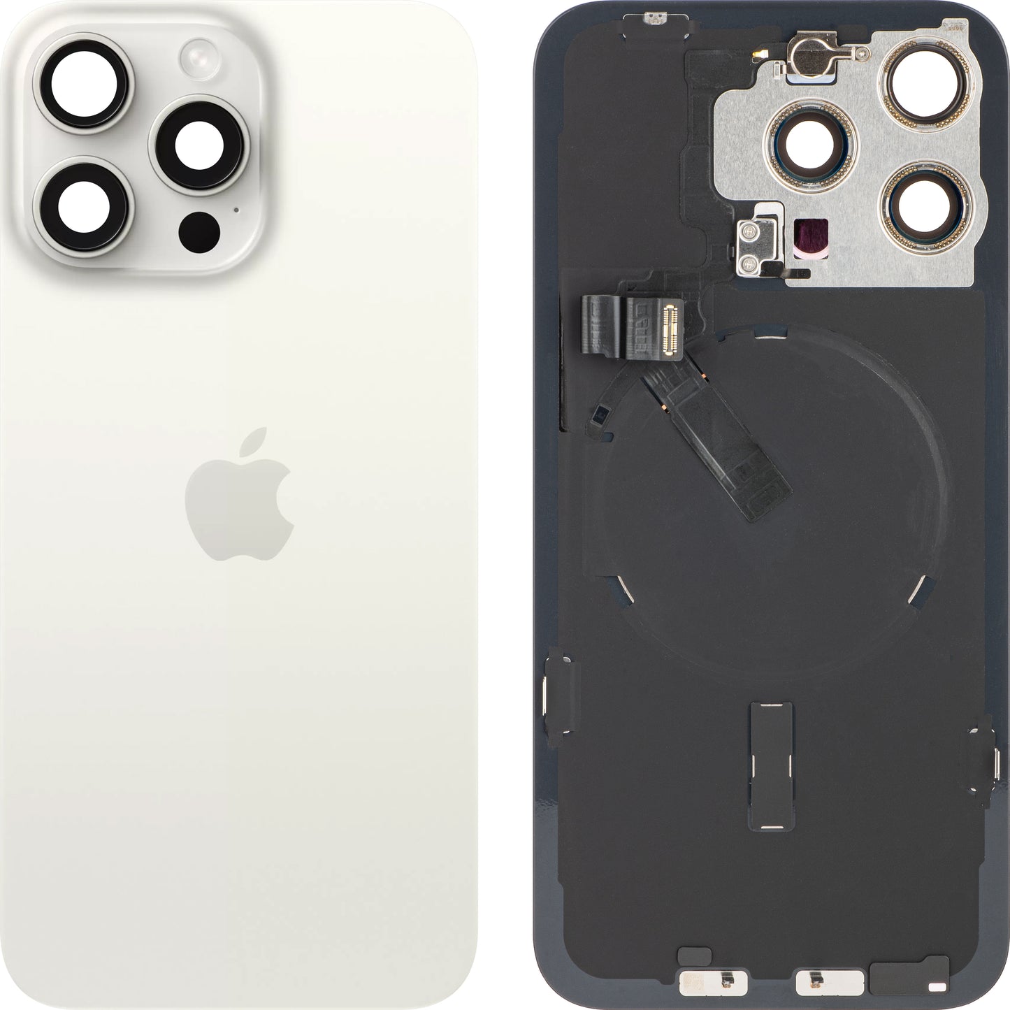 Coperchio Batteria Apple iPhone 15 Pro Max, Bianco (Titanio Bianco), Swap