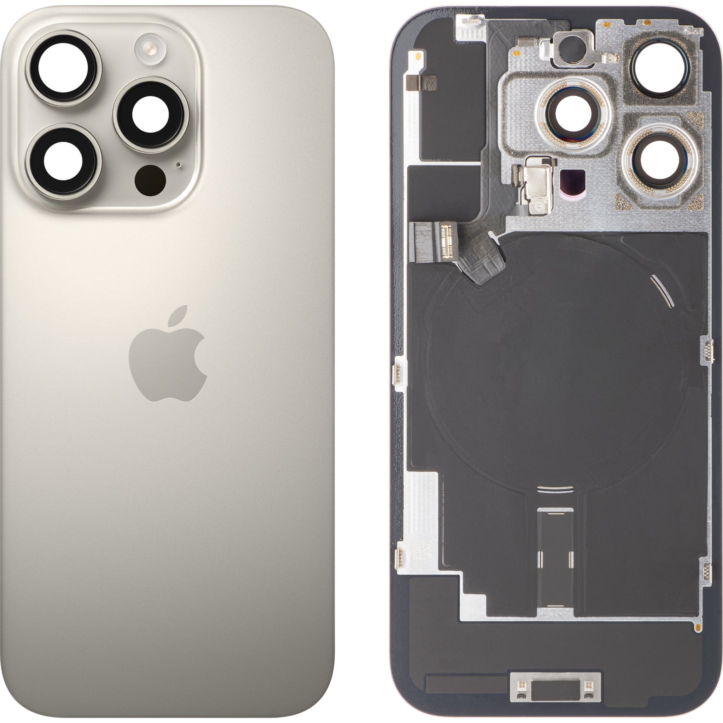 Copertura Batteria Apple iPhone 16 Pro, Beige (Titanio Naturale), Swap Premium