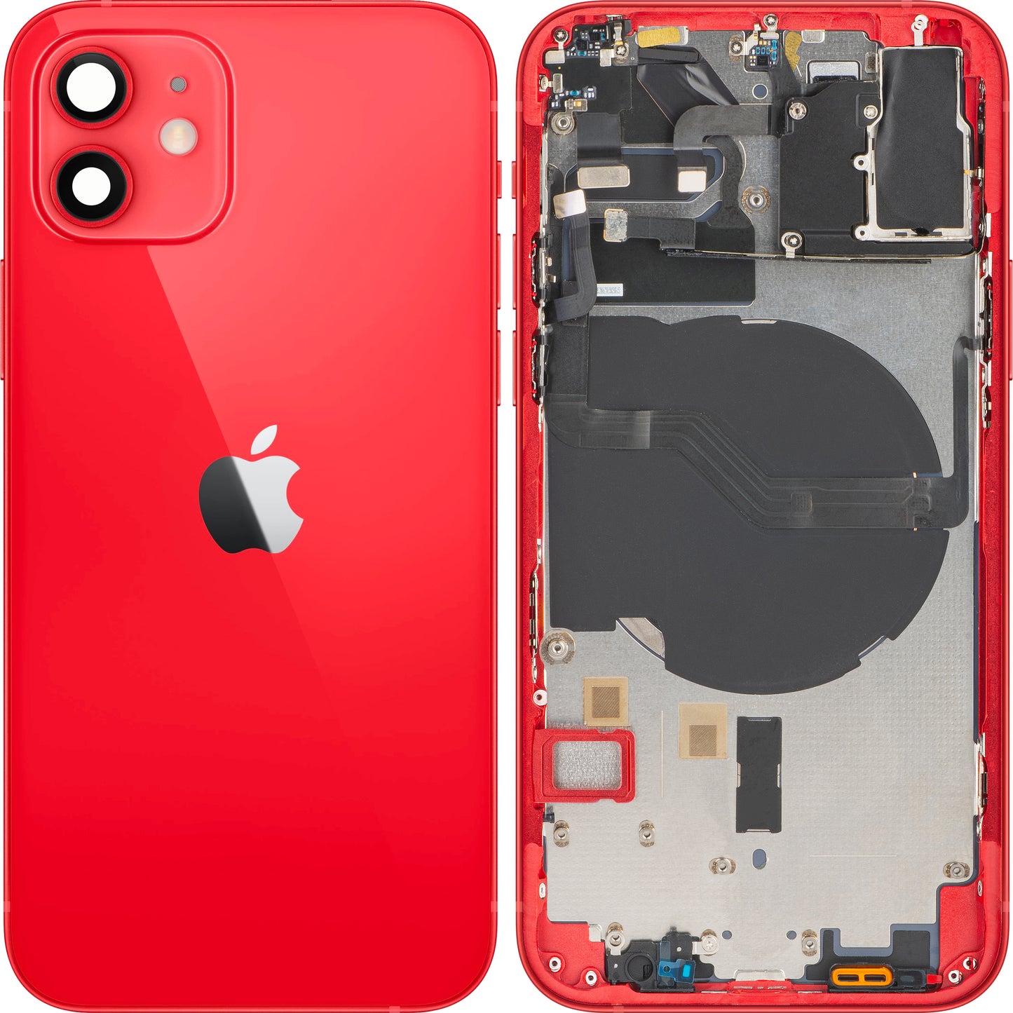Coperchio Batteria Apple iPhone 12, Con Scocca Centrale, Rosso, Swap