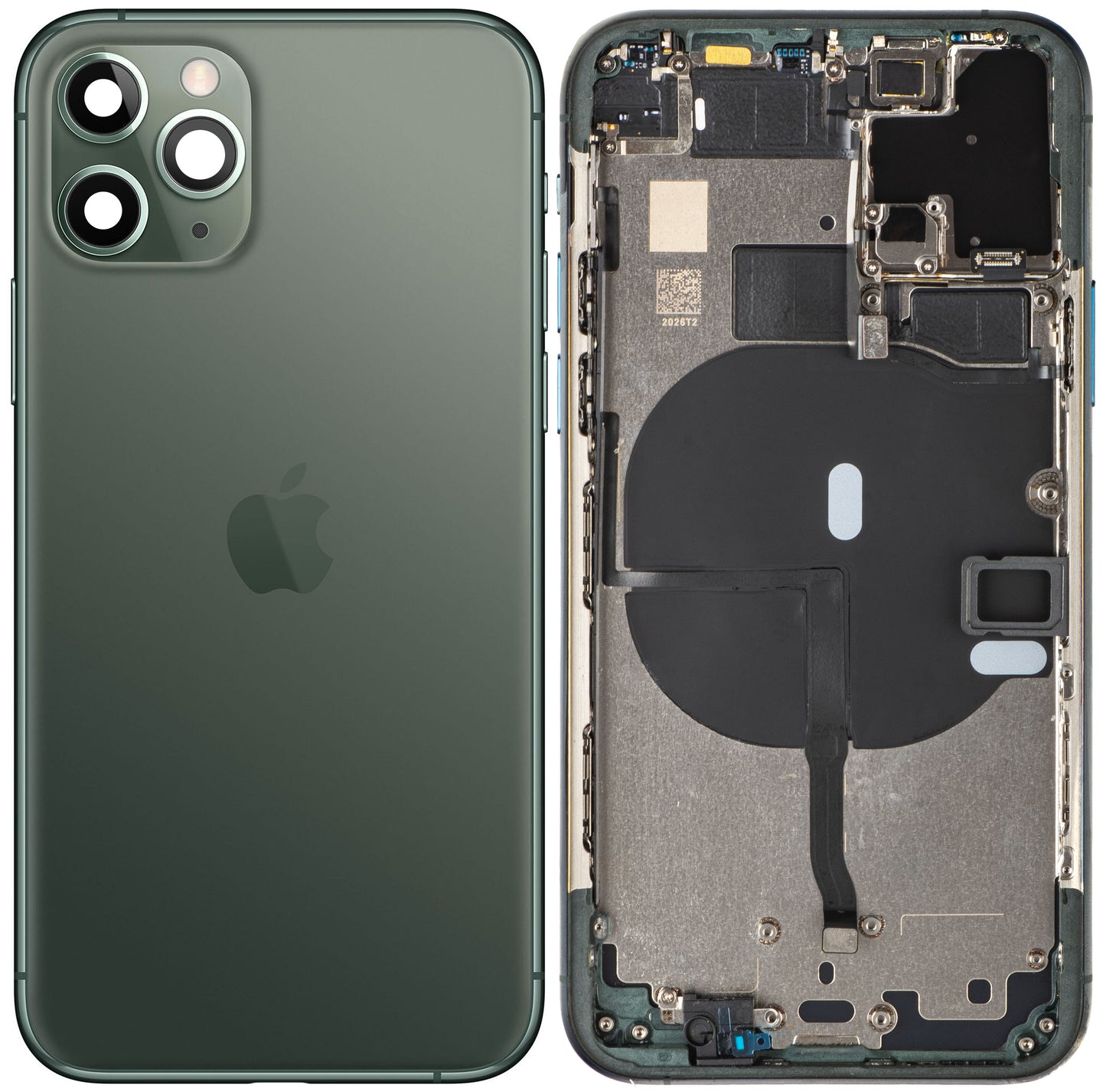 Coperchio Batteria Apple iPhone 11 Pro, Con Scocca Centrale, Verde (Midnight Green), Swap