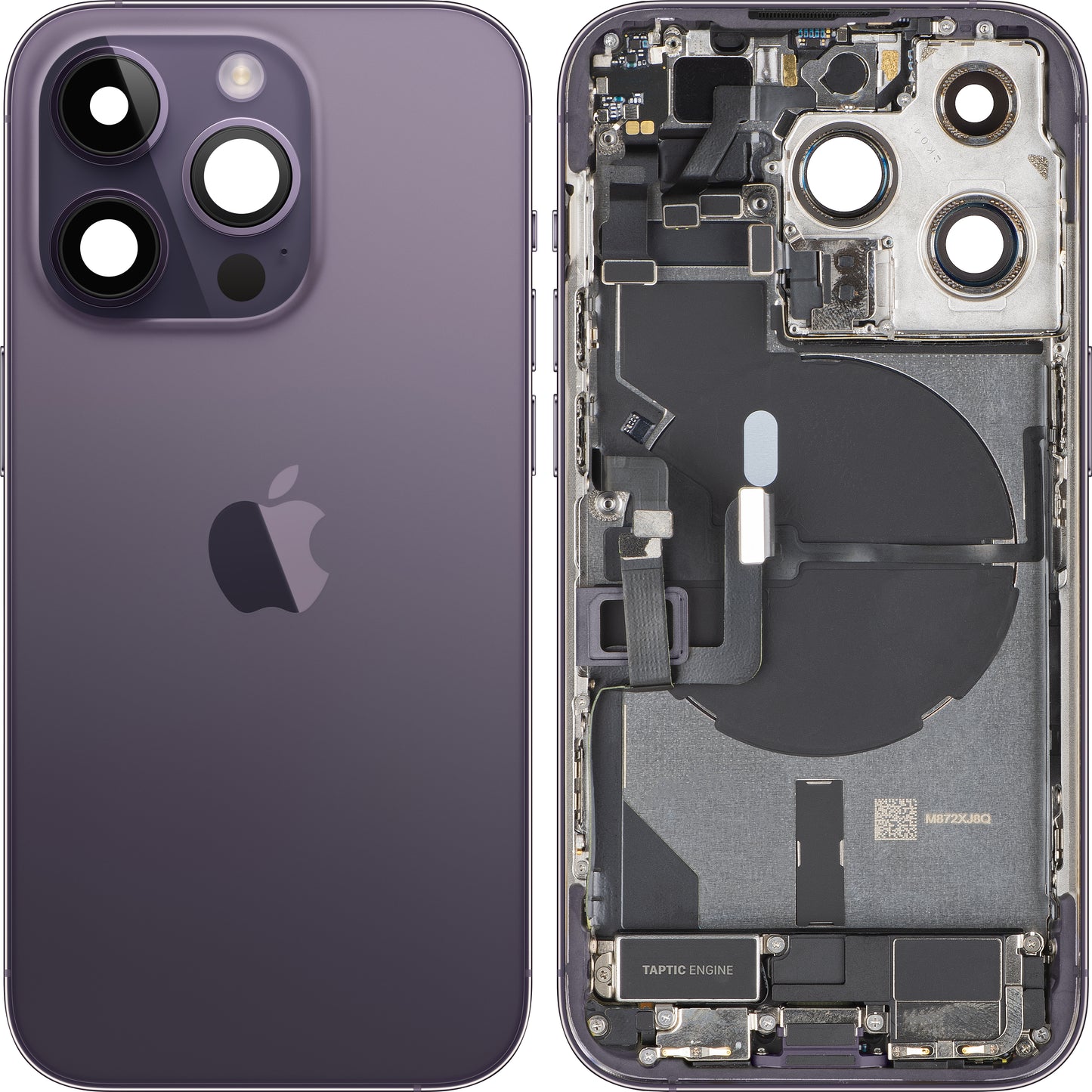 Coperchio Batteria Apple iPhone 14 Pro, Con Scocca Centrale, Full Parts, Viola (Deep Purple), Swap