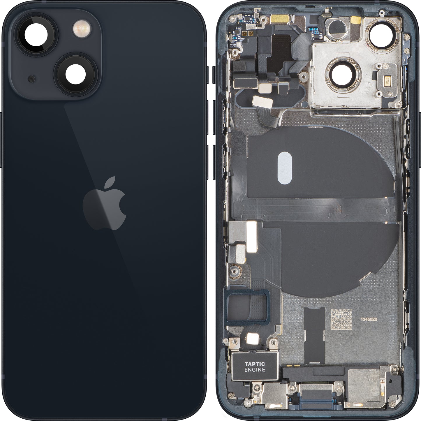 Coperchio Batteria Apple iPhone 13 mini, Con Scocca Centrale, Completo di Parti, Nero (Midnight), Swap