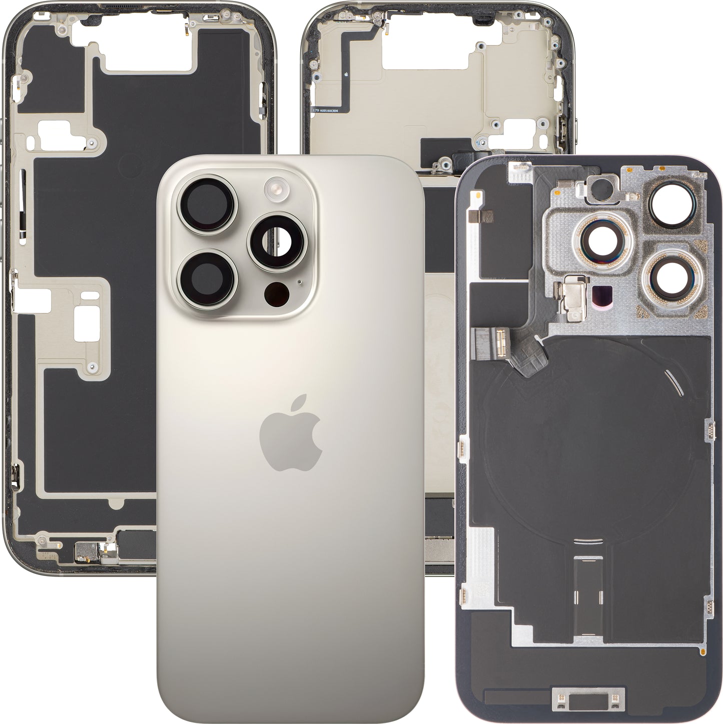 Coperchio Batteria Apple iPhone 16 Pro, Con Scocca Centrale, Full Parts, Beige (Titanio Naturale), Swap