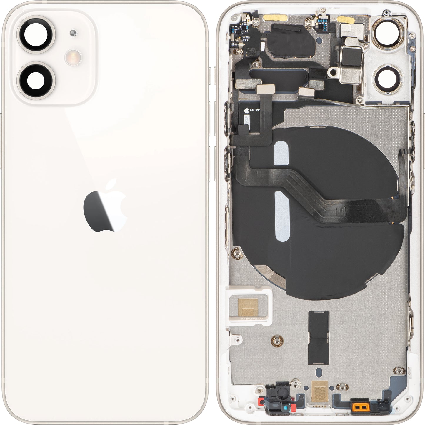 Coperchio Batteria Apple iPhone 12 mini, Con Scocca Centrale, Bianco, Swap