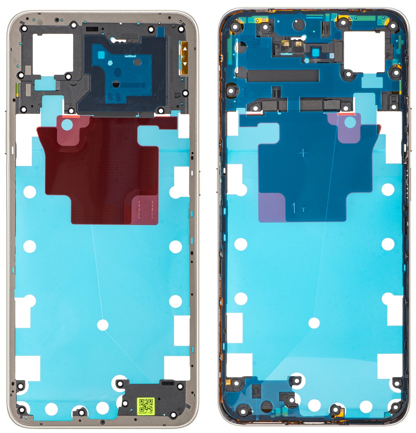 Carcasa Mijloc Honor X7d 4G / 400 Smart 4G, Dorato (Desert Gold), Service Pack 9707ACDS