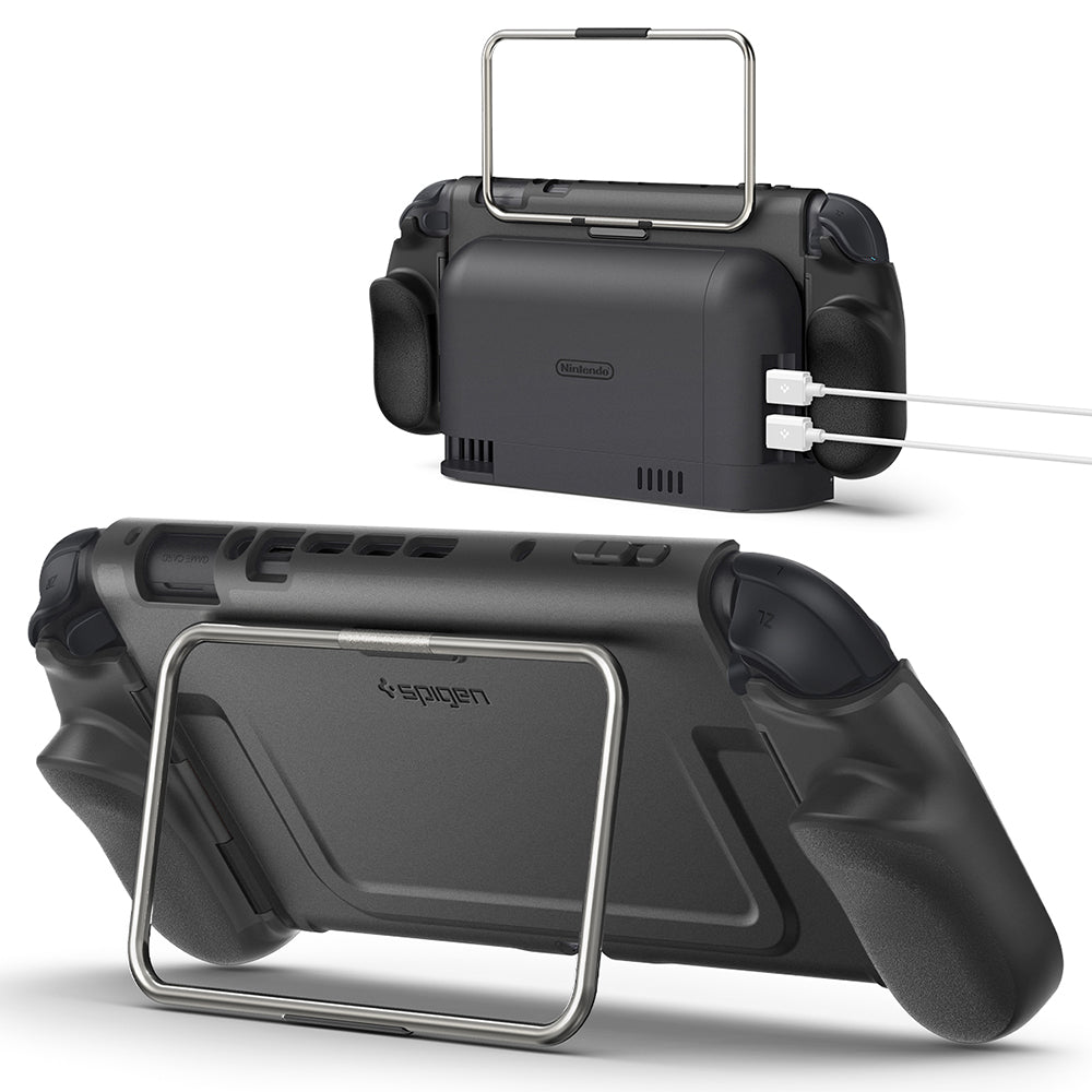 Custodia di Protezione Spigen Dual Grip Pro per Console Nintendo Switch 2, Nera ACS10196