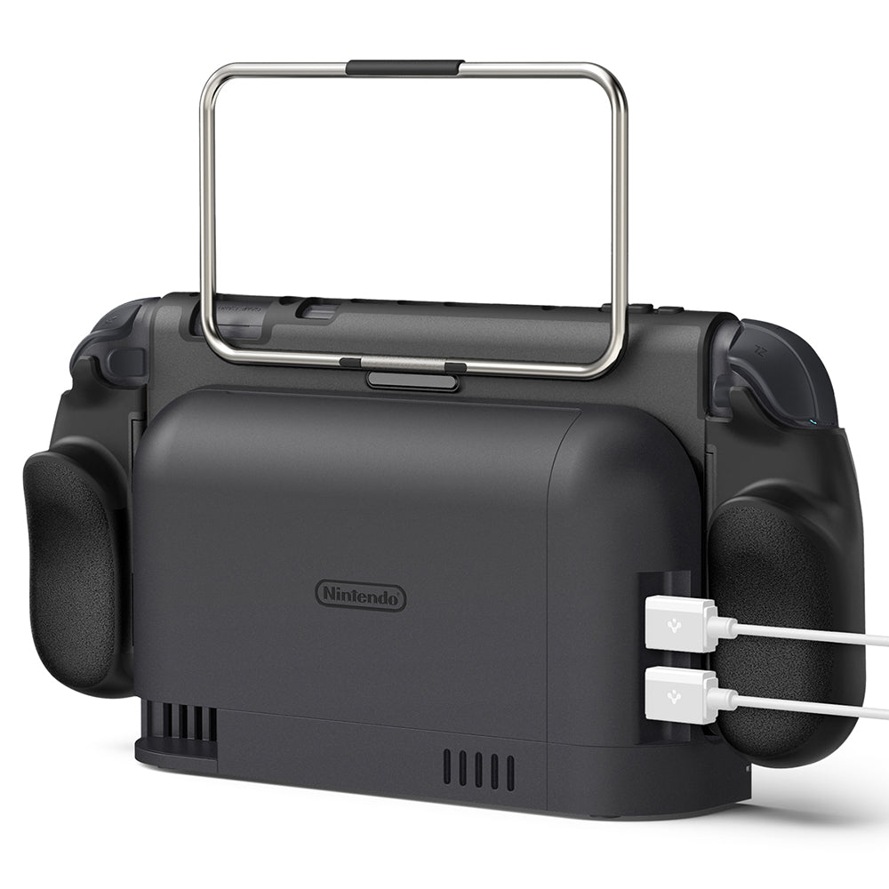 Custodia di Protezione Spigen Dual Grip Pro per Console Nintendo Switch 2, Nera ACS10196