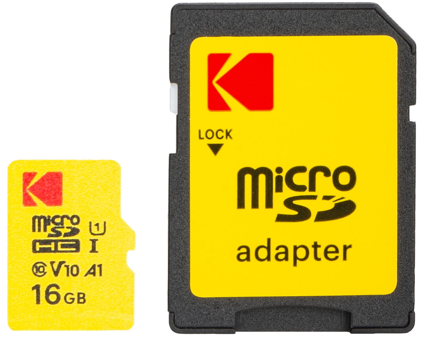 Scheda di memoria microSDHC Kodak Extra Performance, 16Gb, Classe 10 / UHS-1 U1, Con Adattatore EKMSDM16GHC10J6