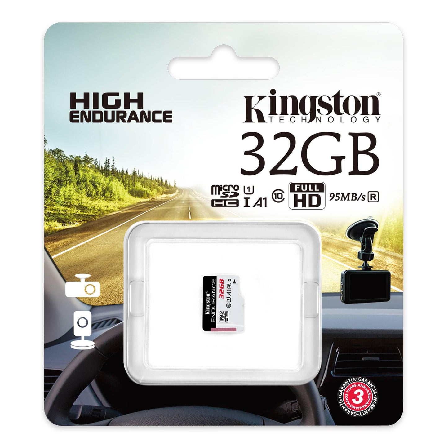 Kingston Endurance microSDXC Memory Card, 32Gb, Classe 10 / UHS-1 U1 SDCE/32GB