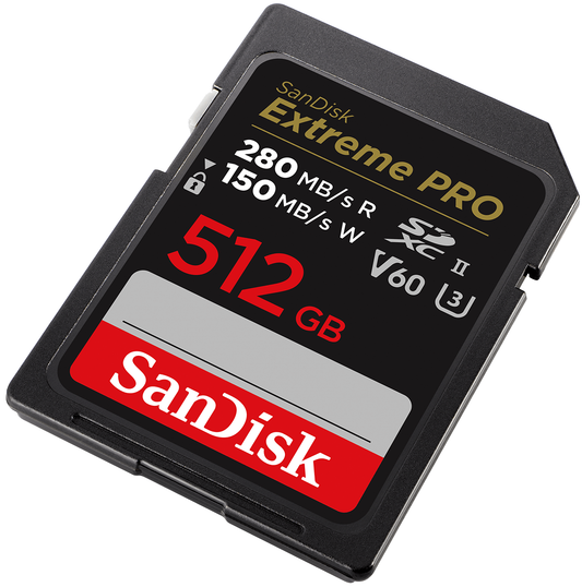 Scheda di memoria SDXC SanDisk Extreme Pro, 512Gb, Classe 10 / UHS-2 U3 SDSDXEP-512G-GN4IN