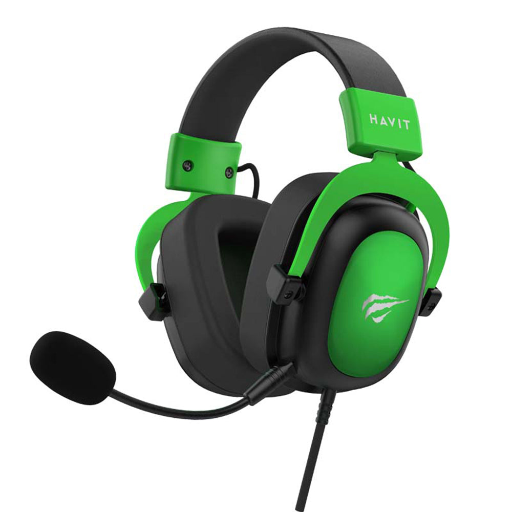 Cuffie Gaming 3.5mm HAVIT H2002D, 2m, Verdi
