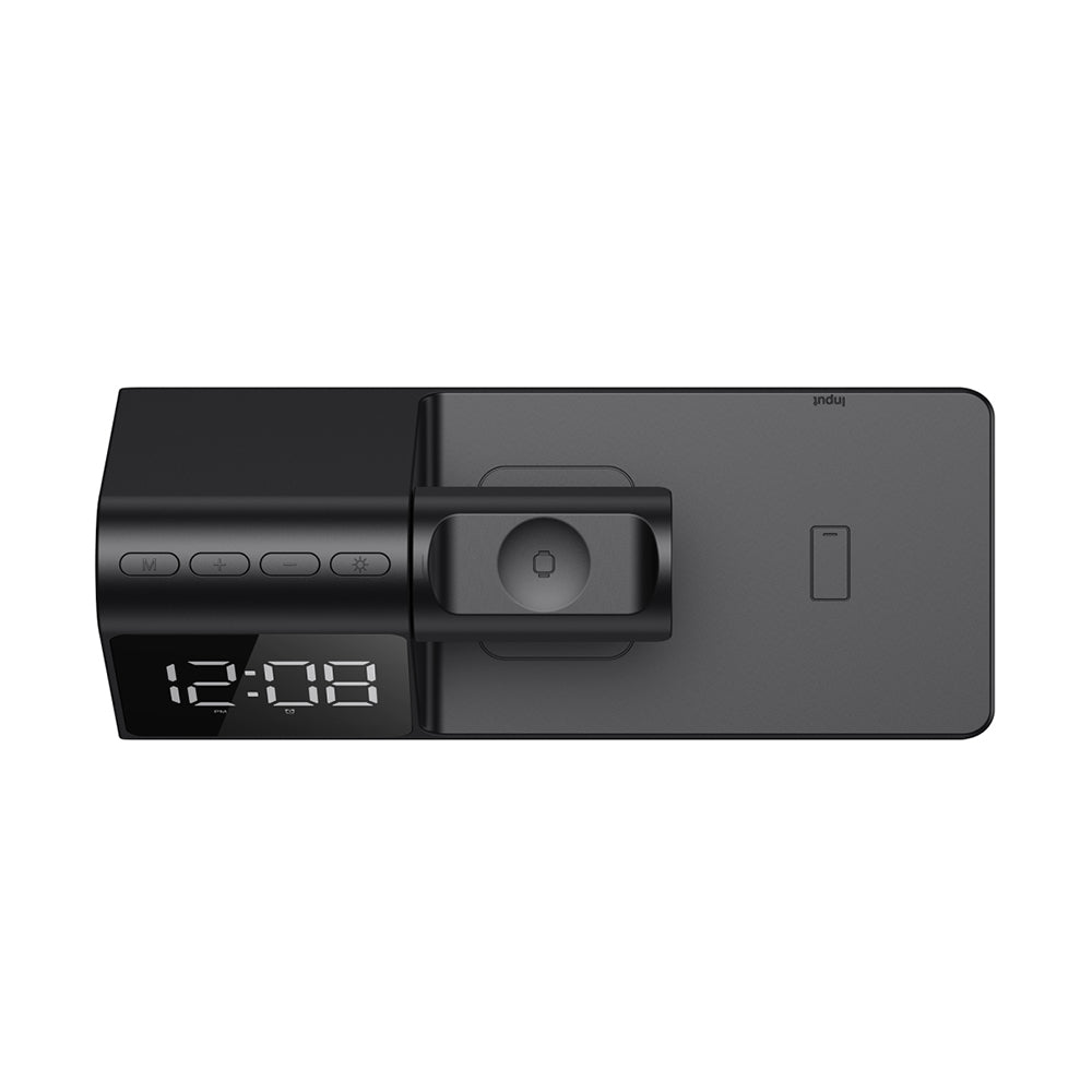 Orologio Digitale HAVIT W3042 4in1 con Ricarica Wireless QI, Nero