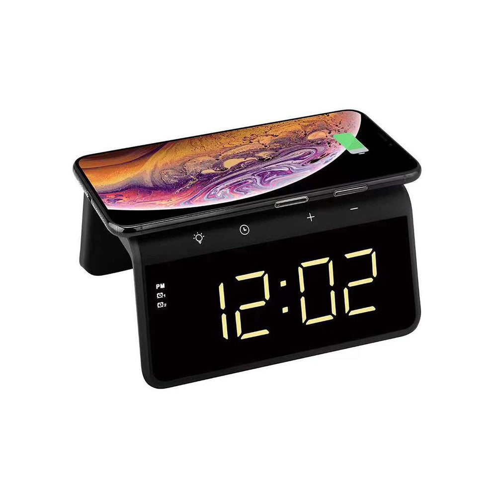 Orologio Digitale HAVIT W320 con Ricarica Wireless QI, Nero