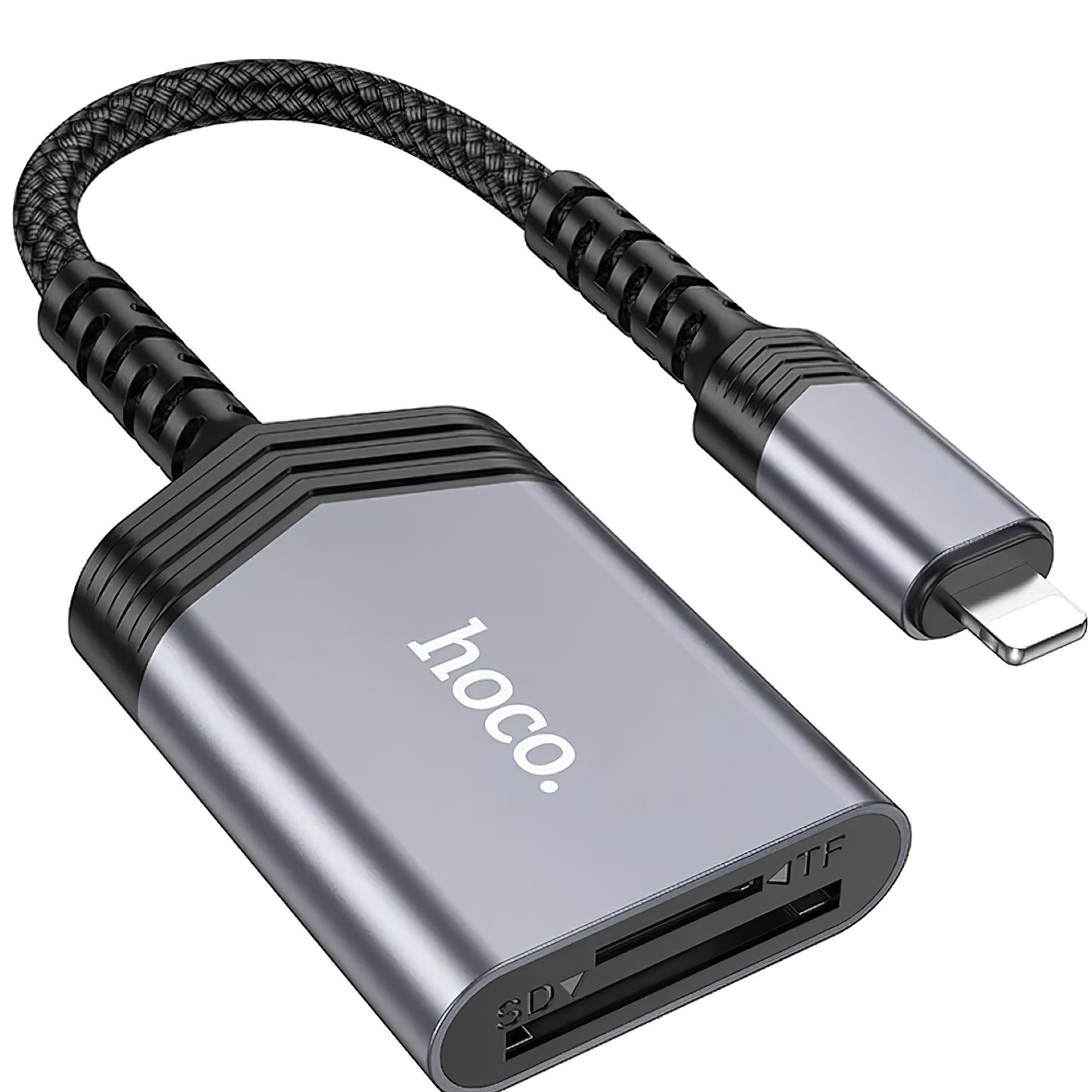 Lettore di schede Lightning HOCO UA25, SD - microSD, Grigio
