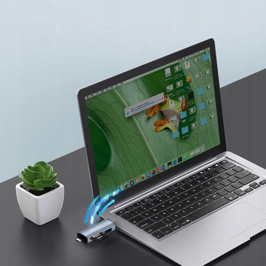 Lettore di schede USB / USB-C Tech-Protect, SD - microSD, grigio
