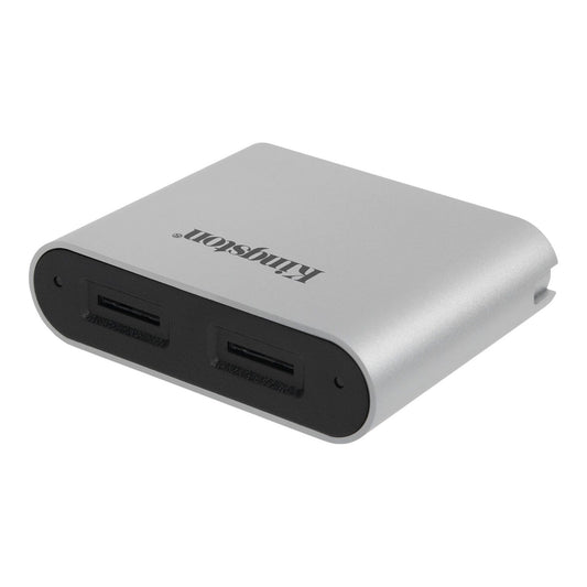 Lettore di schede USB 3.2 Kingston Workflow, doppia microSD, grigio WFS-SDC