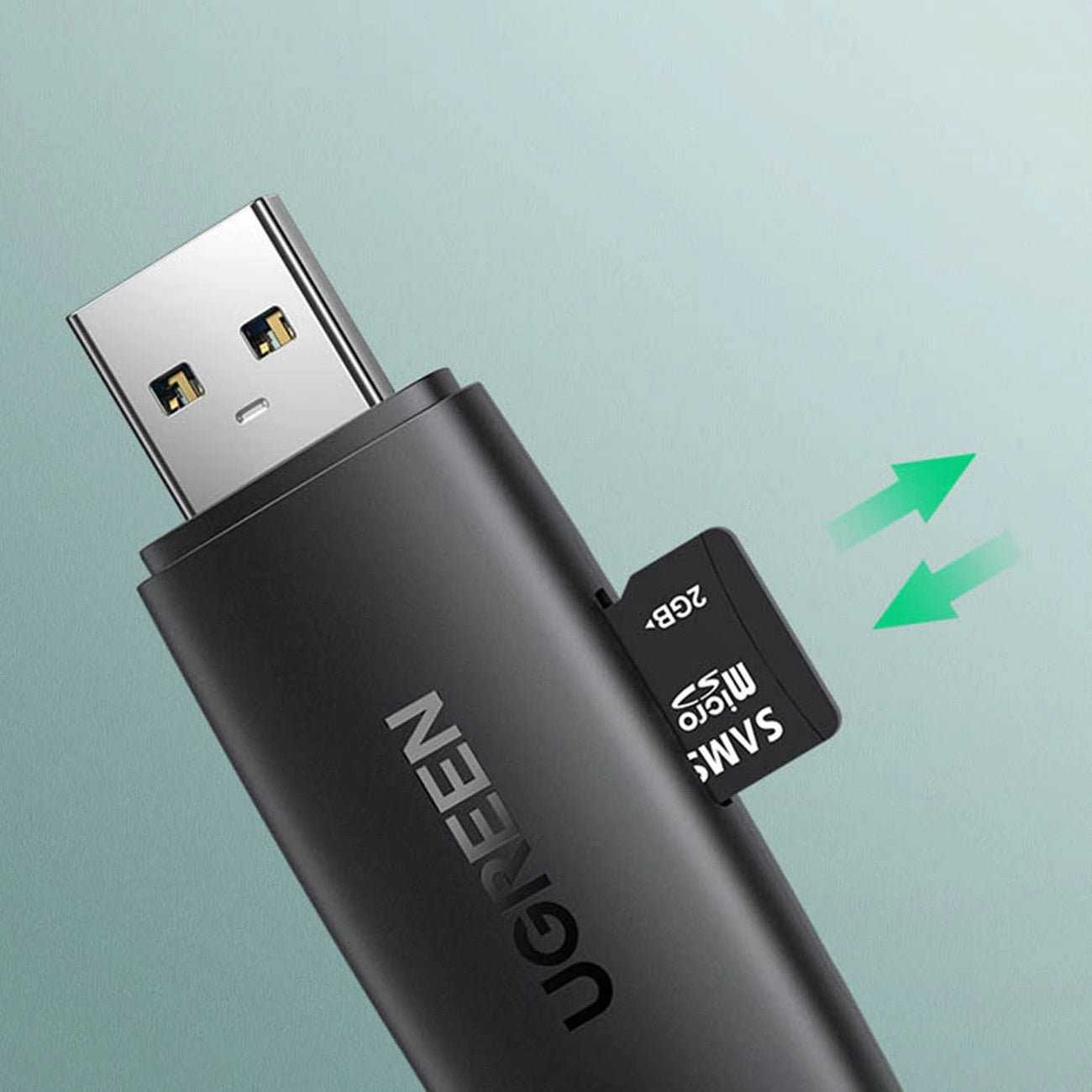 USB / USB-C Card Reader UGREEN CM304, SD - microSD, Black
