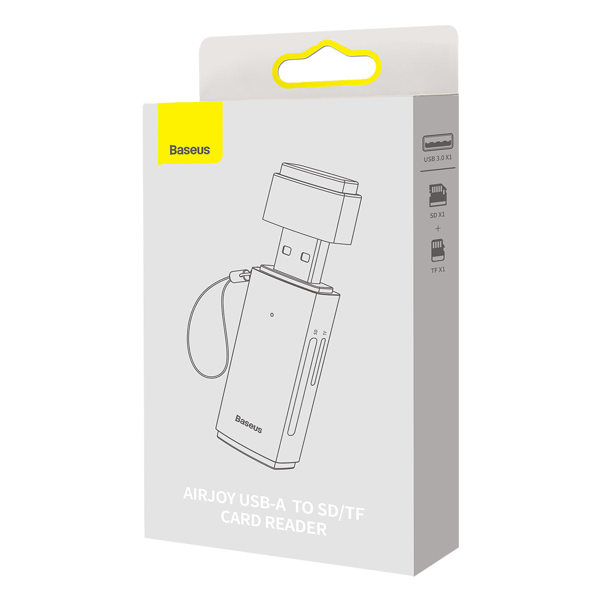 Baseus BS-OH069 USB Card Reader, SD - microSD, Grey WKQX060013