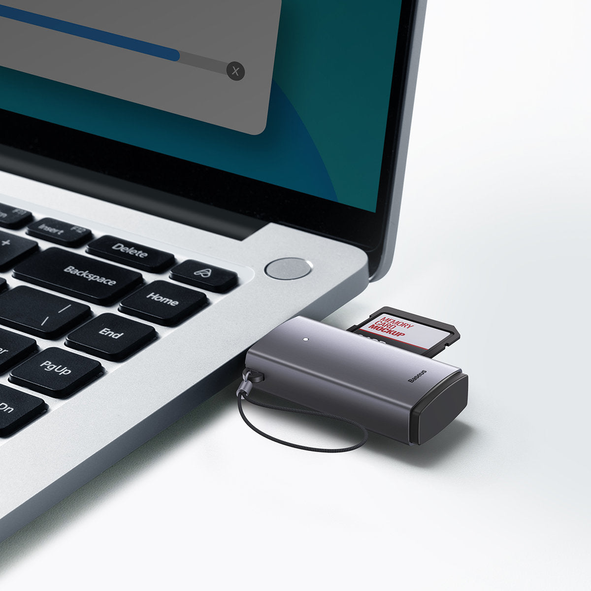 Baseus BS-OH069 USB Card Reader, SD - microSD, Grey WKQX060013